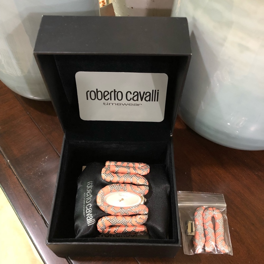 Roberto Cavalli Cleopatra Snake Watch-NIB